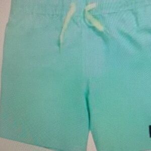 Kids Swim Trunks in Mint Green